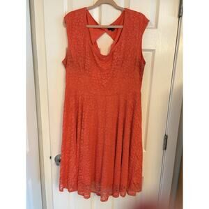 Torrid women’s coral orange Lace Skater Dress SZ 2